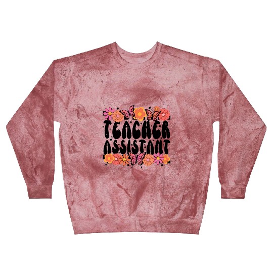 Floral Teacher Assistant Blast Sweatshirts