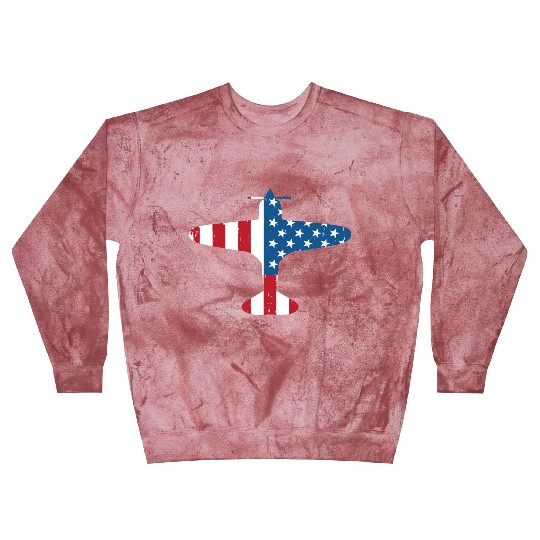 Plane Aircraft USA Flag Veteran Pilot Gift Blast Sweatshirts