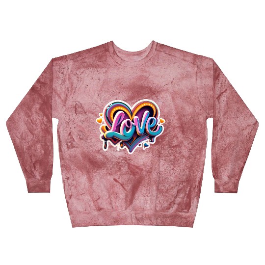 love heart colorful Blast Sweatshirts