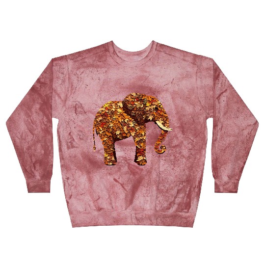 African Elephant in Autumn: Colorful Foliage and Blast Sweatshirts