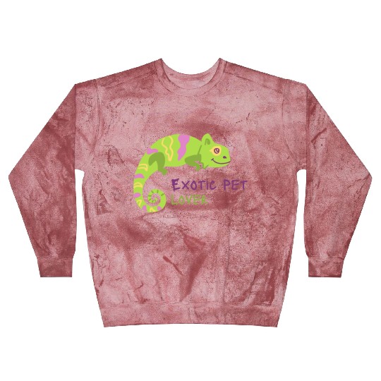 Green Chameleon Lizard Exotic Pet Lover Blast Sweatshirts