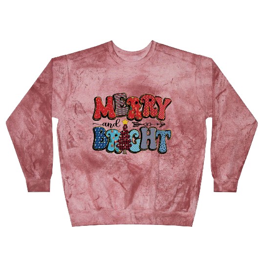 Merry and Bright Chistmas Tree Family Christmas Blast Sweatshirts