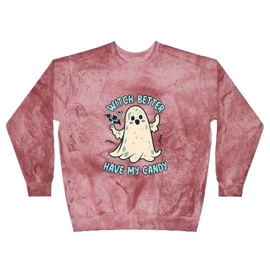 Cute Kawaii Ghost Design – Witch better Have Candy Blast Sweatshirts