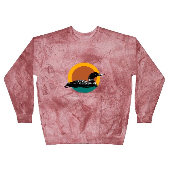 Loon Sunset Faded Look with Retro Colors Blast Sweatshirts