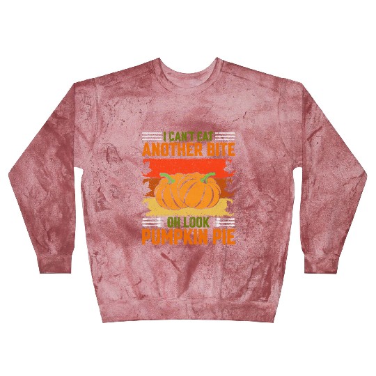 I Can't Eat Another Bite Oh Look Pumpkin Pie Blast Sweatshirts
