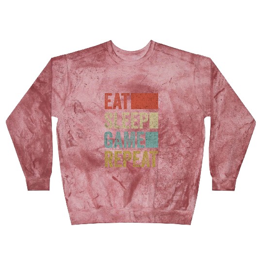 Vintage Retro Gamer Accessory Eat Sleep Game Blast Sweatshirts