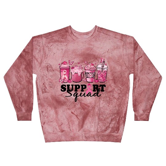 breast cancer coffee support squad Blast Sweatshirts