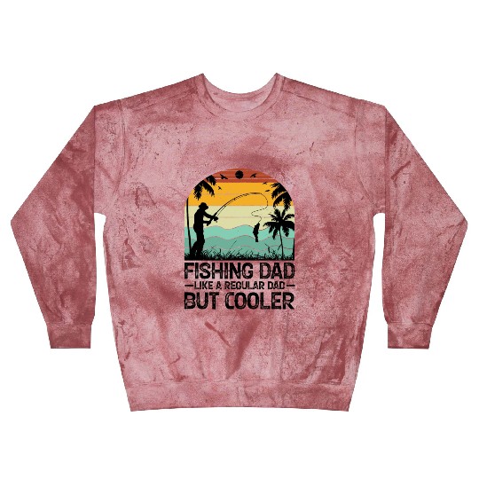 Fishing Dad Like A Regular Dad But Cooler Blast Sweatshirts