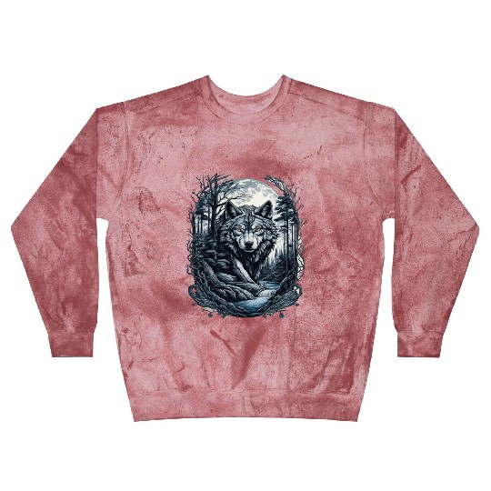 Sunset Grey Wolf Hunter for Men and Women Blast Sweatshirts