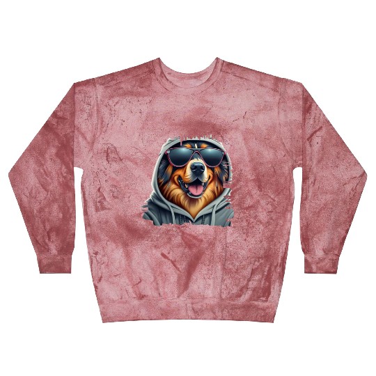 German Shepherd Dog Wearing A Blast Sweatshirts With galsses