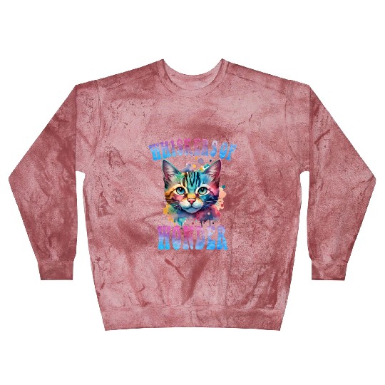 Watercolor Cat Style Trendy Kitty Design Cat Meow Blast Sweatshirts
