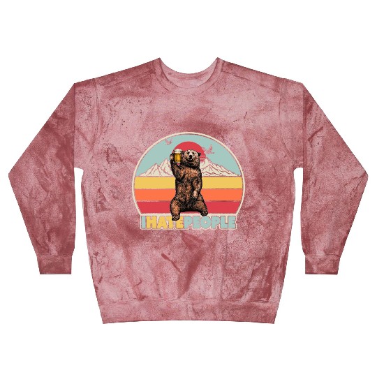 I Hate People Bear Blast Sweatshirts