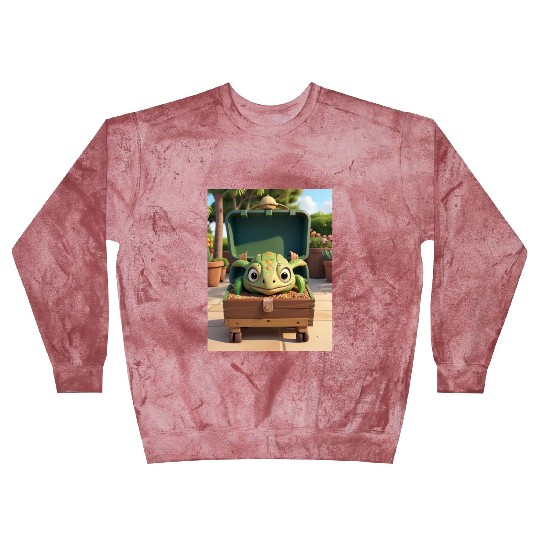 Tortuga grande con caja en jardin Blast Sweatshirts