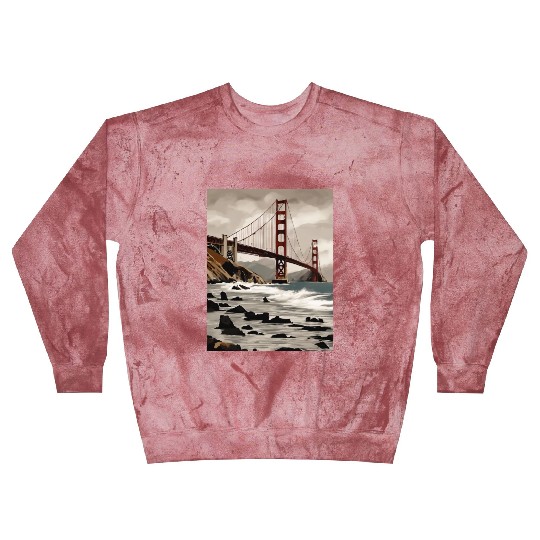 Golden Gate Bridge California Blast Sweatshirts, Golden Gate