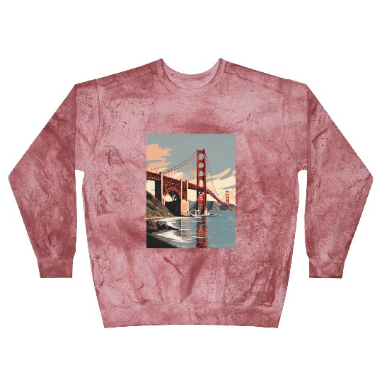 Golden Gate Bridge California Blast Sweatshirts, Golden Gate