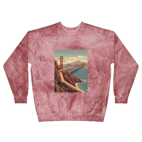 Golden Gate Bridge California Blast Sweatshirts, Golden Gate