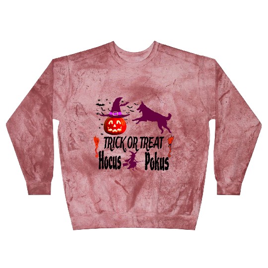 Pumpkin Halloween Trick or Treat Hocus Pocus Dog Blast Sweatshirts