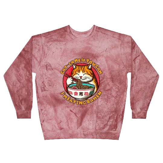 I'm eating Ramen Japanese cat Blast Sweatshirts