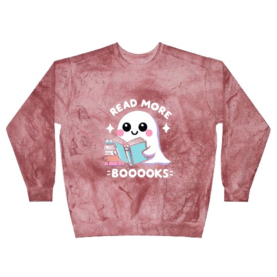 Cute Ghost Read a Book Halloween Blast Sweatshirts