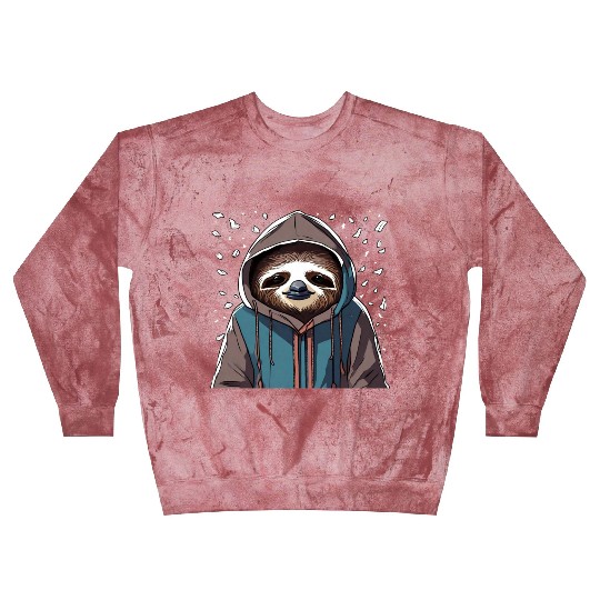 Tired Sloth wears Blast Sweatshirts