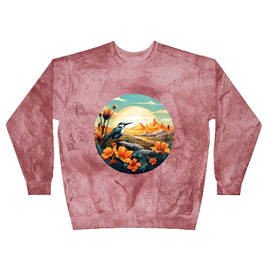 Beautiful Bird And Orange Morning Sunrise Blast Sweatshirts