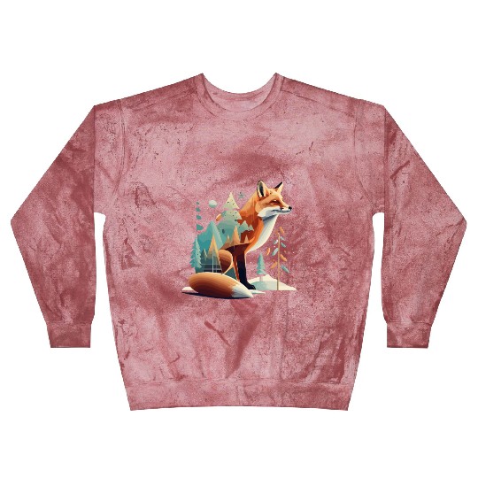 Double Exposure Fox Nature Blast Sweatshirts