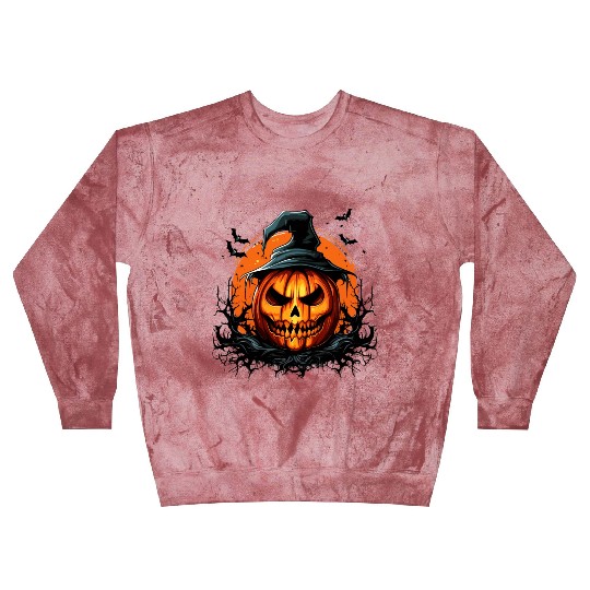 Halloween Magic Spooky Pumpkin With Bat Blast Sweatshirts
