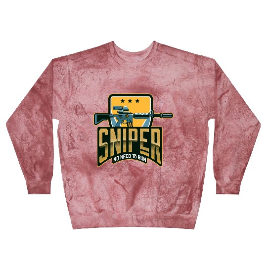 Sniper no need to run -Unisex Premium Blast Sweatshirts