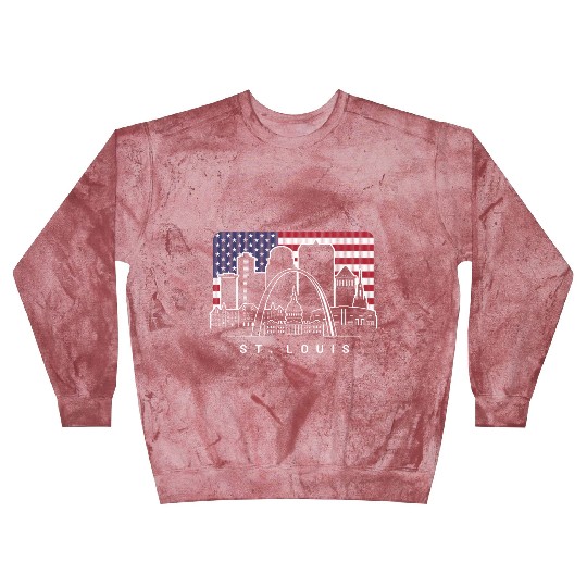 St. Louis Missouri American Flag Blast Sweatshirts