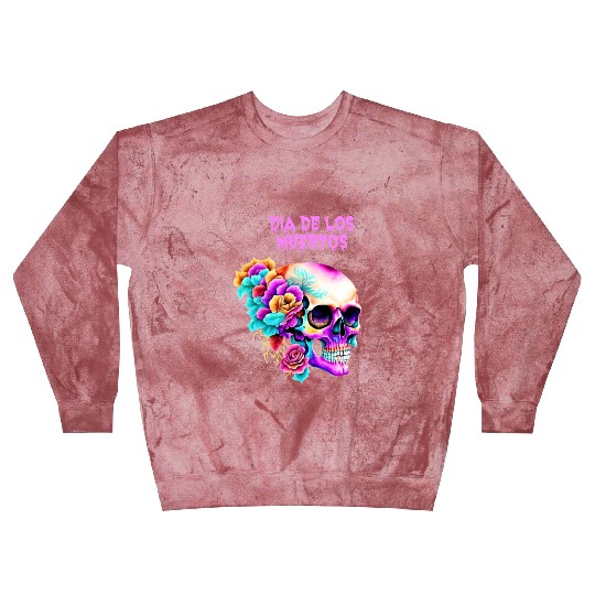 Vintage Dia de los Muertos Art Design Sugar Skull Blast Sweatshirts