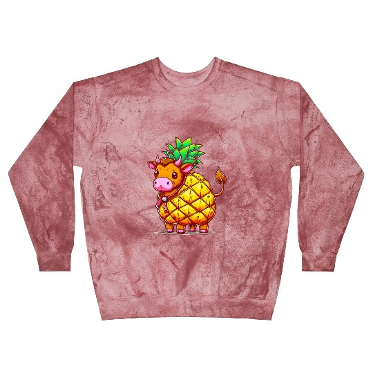 Cow in pineapple costume - Fruity joy Blast Sweatshirts