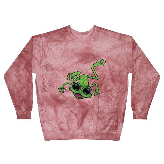 Happy Green Tree Frog Blast Sweatshirts