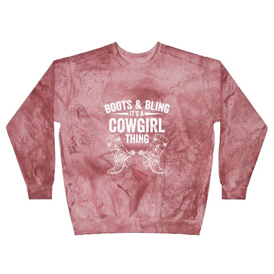 Funny Cowgirl Boots Bling Women Giftamerican pharo Blast Sweatshirts