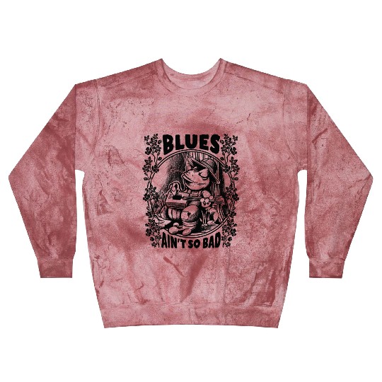 Delta Blues Frog With Guitar Blues Ain t So Bad Blast Sweatshirts