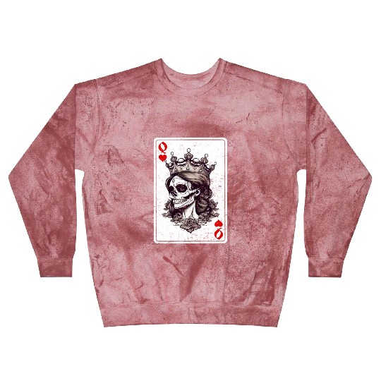 Queen of Hearts Card Game Horror Heart Queen Blast Sweatshirts