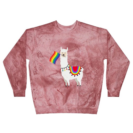 Lgbt Flag Llama Gay Lesbian Blast Sweatshirts