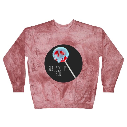 See You In Heck Poison Skull Candy Blast Sweatshirts