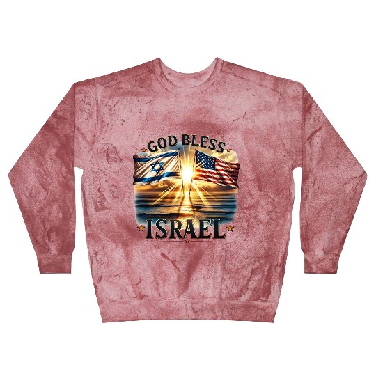 United for Israel God Bless Israel - Promised Land Blast Sweatshirts