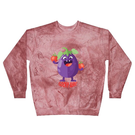 Eggplant Tomato Party Goofy Ahh Blast Sweatshirts