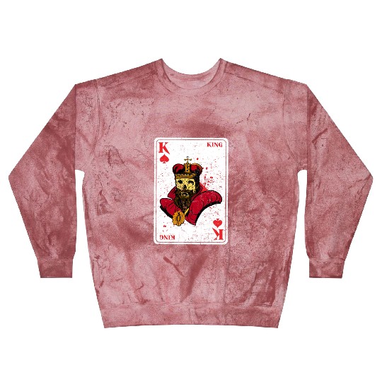 King on Spades Horror Halloween Card Game Creepy Blast Sweatshirts