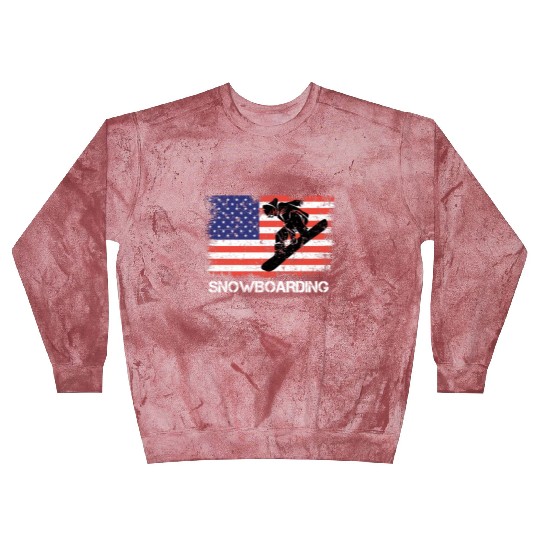 America Snowboarding Stars and Stripes Snowboard Blast Sweatshirts