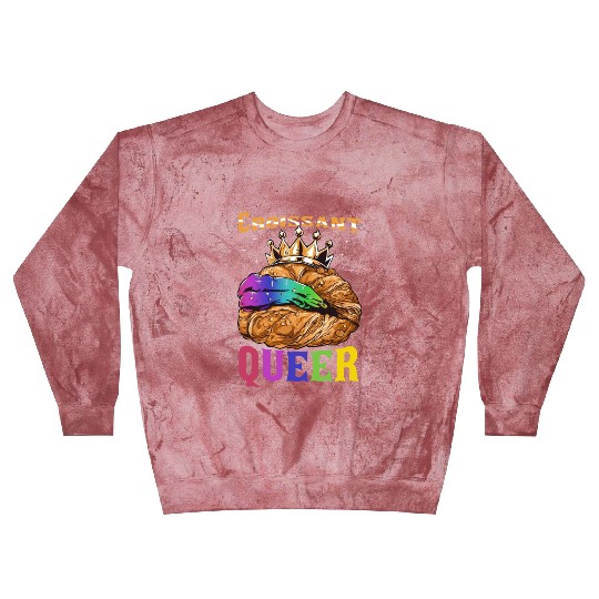 Croissant Queer French Pastry Funny LGBTQ Blast Sweatshirts