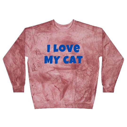 I LOVE MY CAT in Blue (Gift for Cat Owner) Blast Sweatshirts