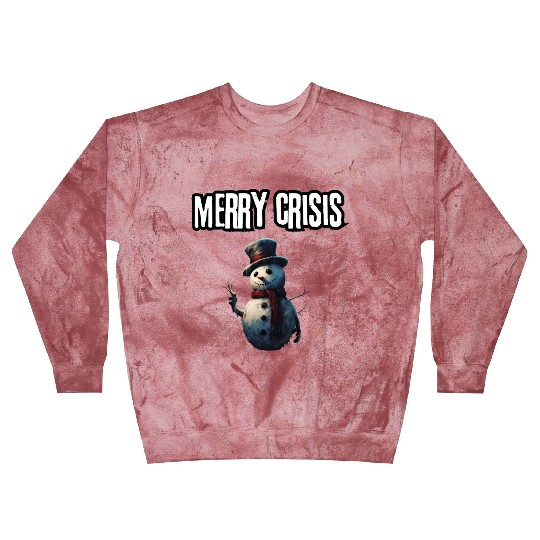 merry crisis, snowman, humorous, merry christmas Blast Sweatshirts