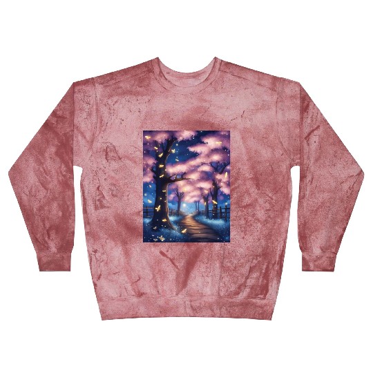 Fireflies In Cherry Blossom Trees Blast Sweatshirts
