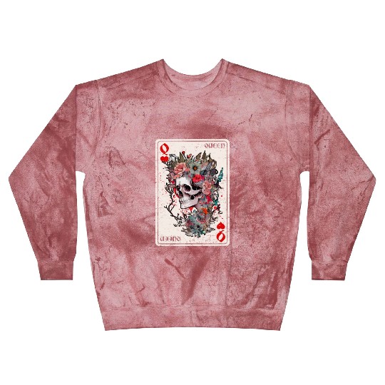 Queen of Hearts Card Game Horror Heart Queen Blast Sweatshirts