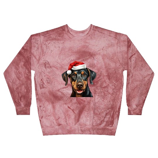 Doberman Pinscher Christmas Dog Blast Sweatshirts