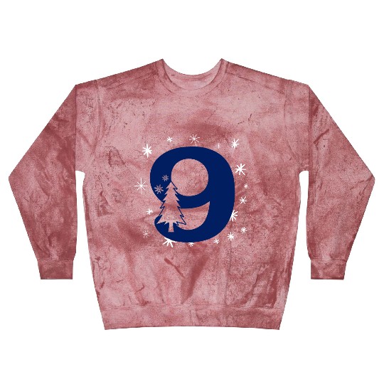 9 White Christmas Stars - Blue Number Nine Blast Sweatshirts
