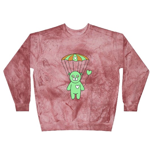 Teddy Bear - The Green Skydiver Blast Sweatshirts