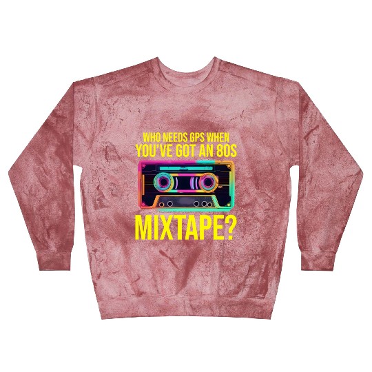 Neon '80s Cassette Tape: Nostalgic Retro Vibes Blast Sweatshirts